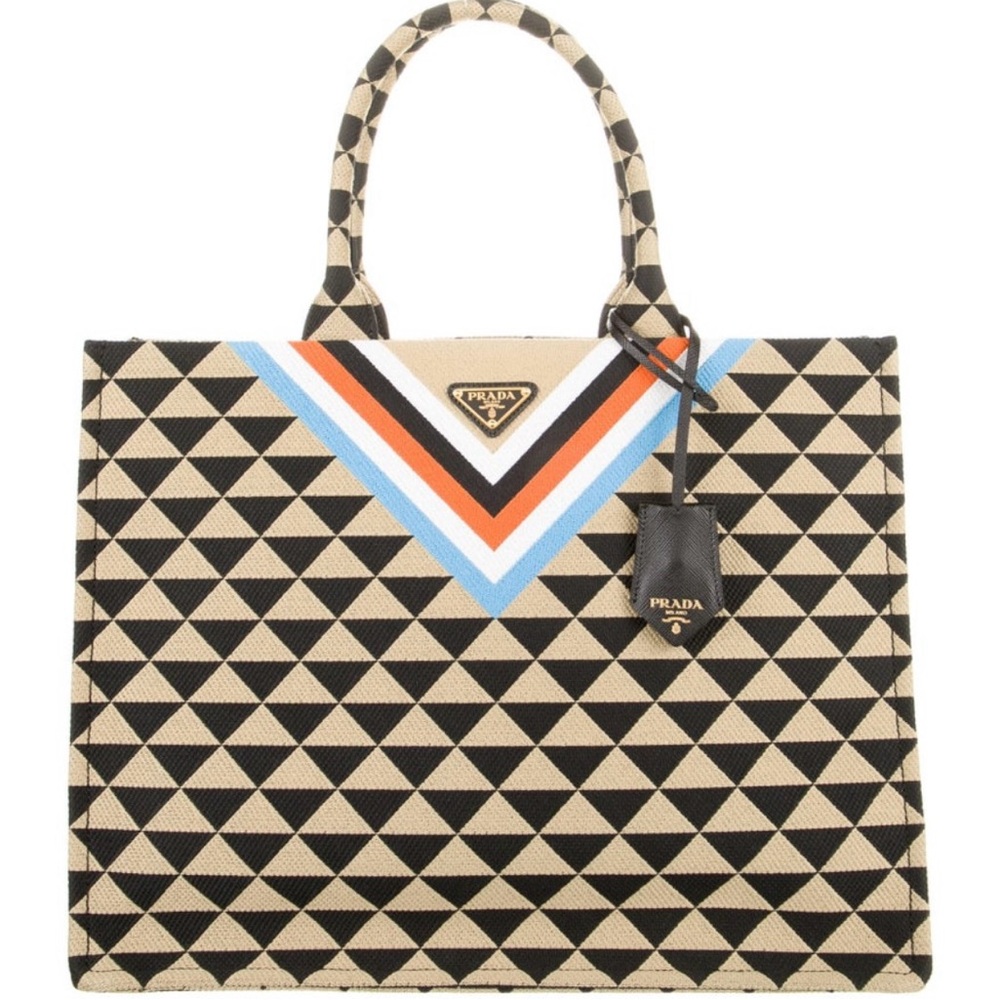 PRADA 2022 Symbole Triangolo Jacquard Tote lightly used.